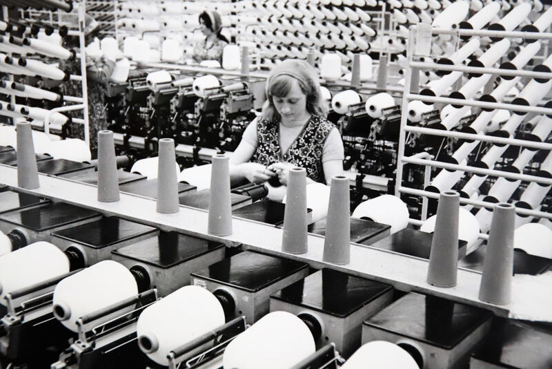 80er Jahre Polyesterverarbeitung