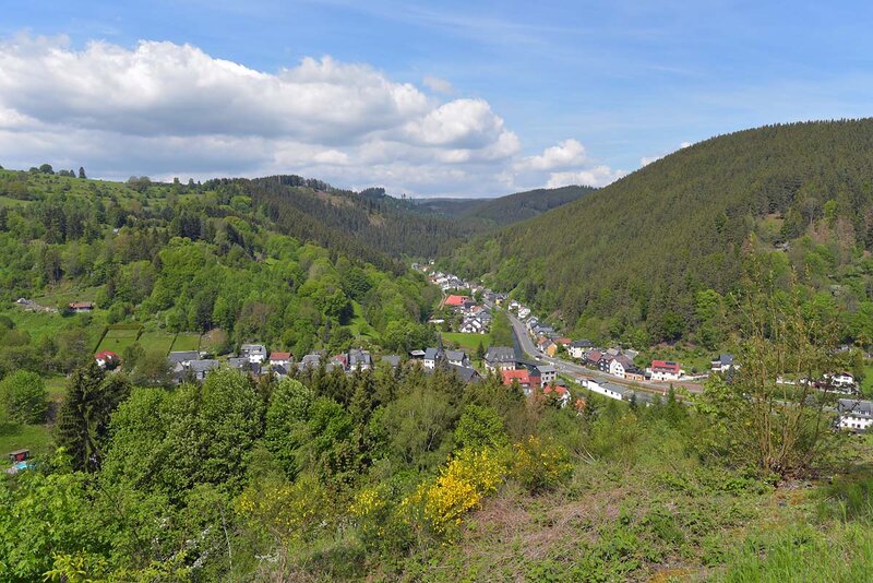 Blick auf Mellenbach-Glasbach