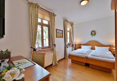 Blick in ein Gästezimmer