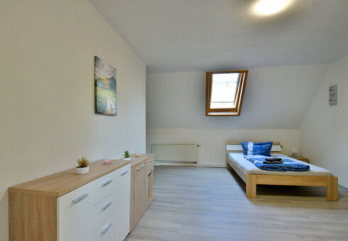 Blick in ein Gästezimmer