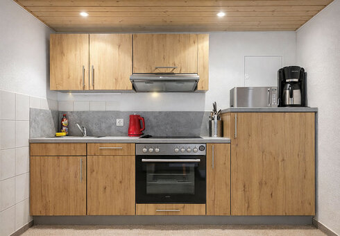 Blick in eine Finnhütte