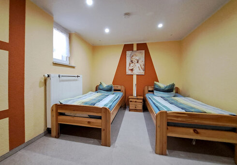Blick in ein Gästezimmer