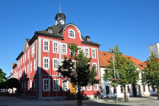 Rathaus auf dem Marktplatz in Suhl