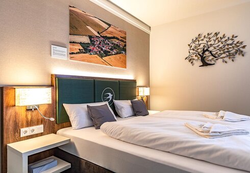 Blick in ein Doppelzimmer