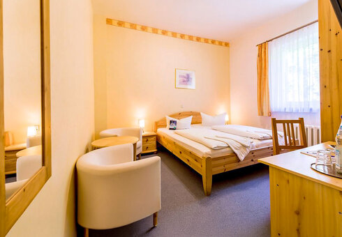 Blick in ein Gästezimmer