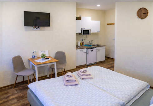 Blick in ein Gästezimmer