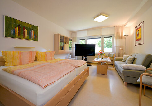 Blick in ein Doppelzimmer
