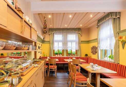 Blick in den Frühstücksraum