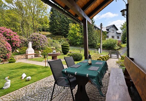 Terrasse direkt am Ferienhaus