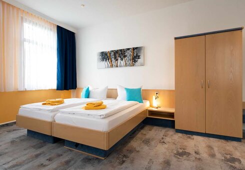 Blick in ein Gästezimmer