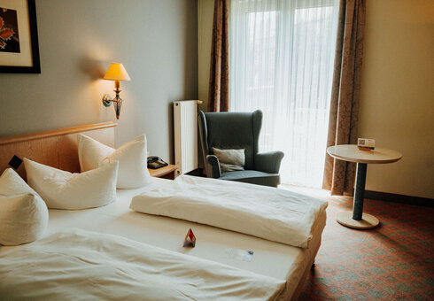 Blick in ein Gästezimmer