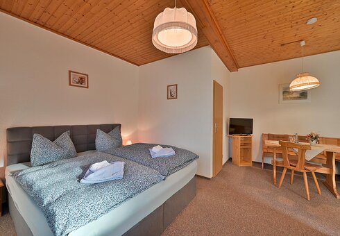 Blick in ein Gästezimmer