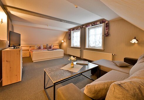 Blick in ein Doppelzimmer