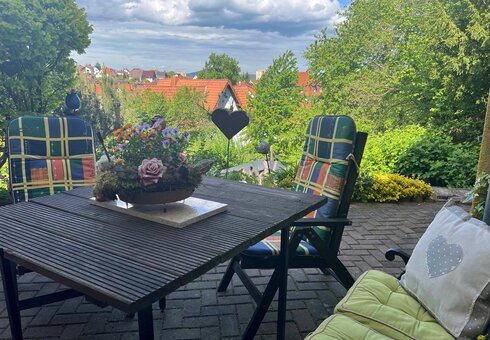 Gemeinschaftsterrasse am Haus