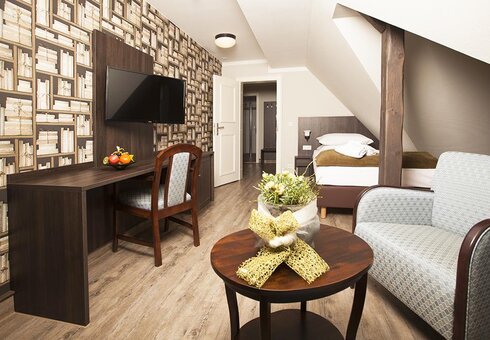 Blick in ein Gästezimmer