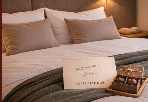 Blick in ein Gästezimmer