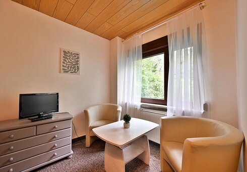 Blick in ein Gästezimmer