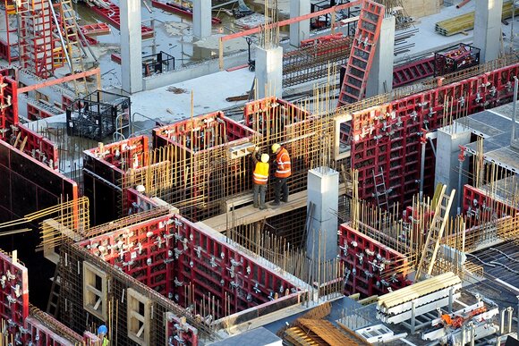 Arbeiter auf einer Baustelle