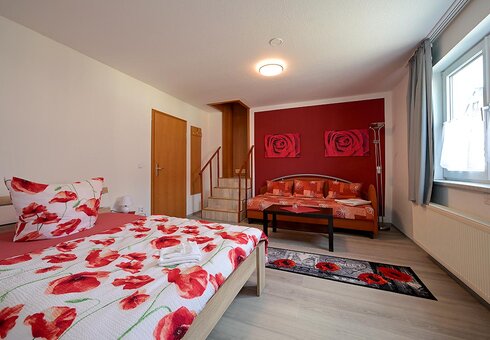 Blick in ein Gästezimmer