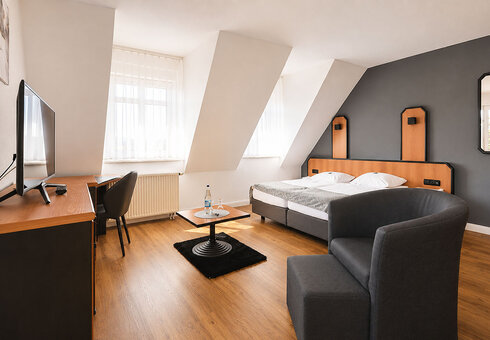 Blick in ein Gästezimmer