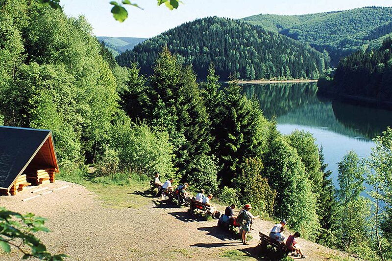 Landschaft an der Talsperre Schönbrunn