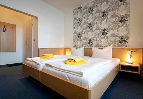 Blick in ein Gästezimmer