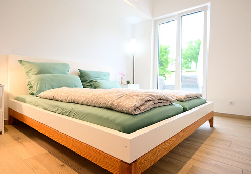 Blick in das Schlafzimmer