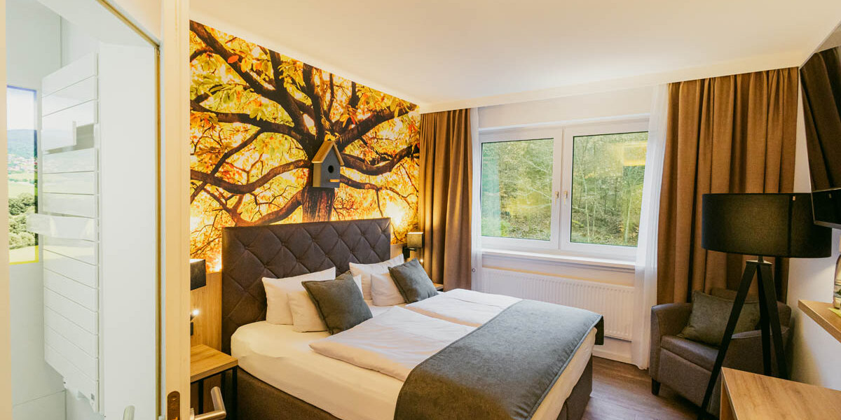 Blick in ein Gästezimmer