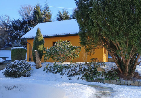 Ferienhaus "Dombergblick" im Winter