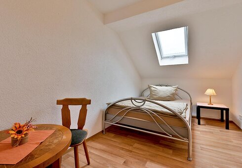 Blick in ein Gästezimmer