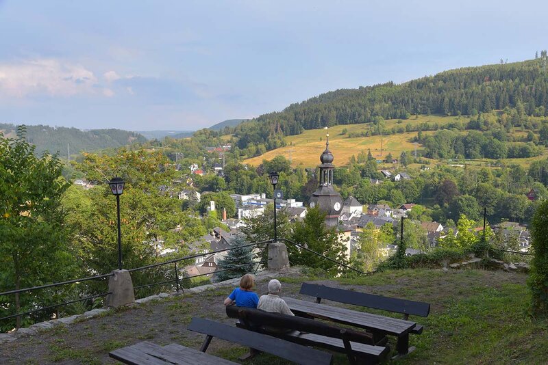 Aussicht vom Schloss Wespenstein
