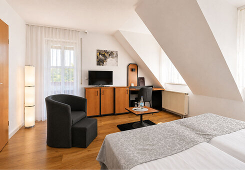 Blick in ein Gästezimmer