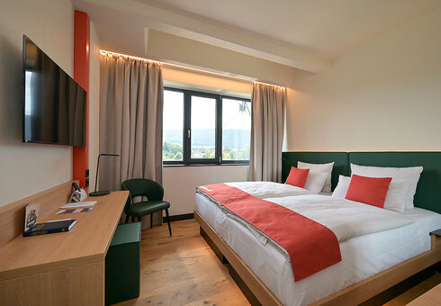 Blick in ein Gästezimmer