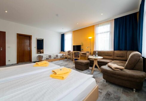 Blick in ein Gästezimmer