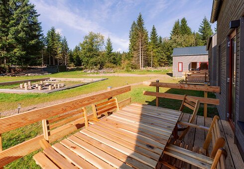Blick auf den Campingplatz