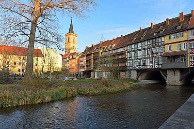 Die Krämerbrücke in Erfurt