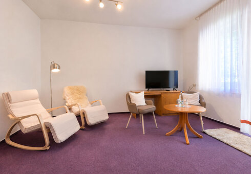 Blick in ein Gästezimmer