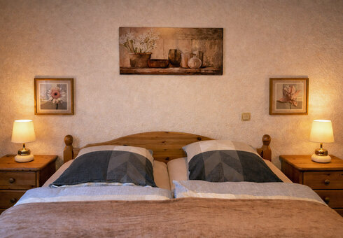 Blick in ein Doppelzimmer
