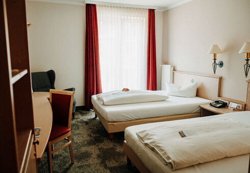 Blick in ein Gästezimmer
