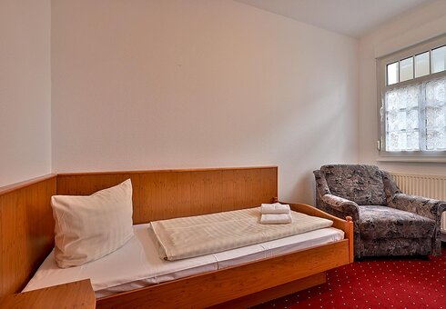 Blick in ein Gästezimmer