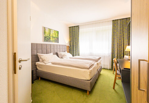 Blick in ein Gästezimmer
