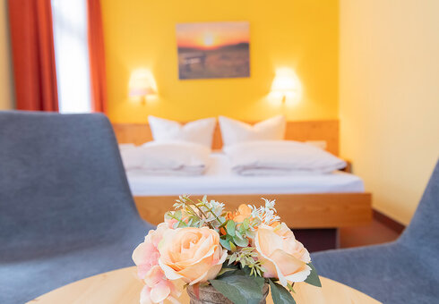 Blick in ein Gästezimmer