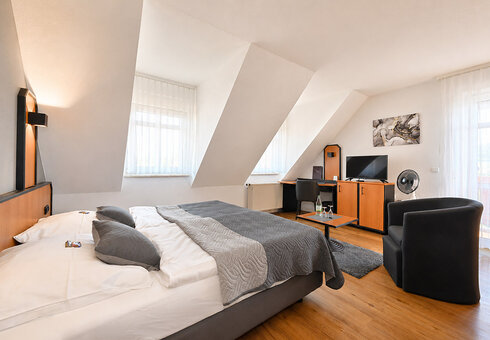 Blick in ein Gästezimmer