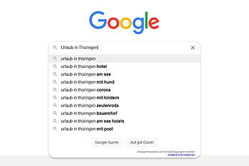 Google Suche nach Urlaub in Thüringen