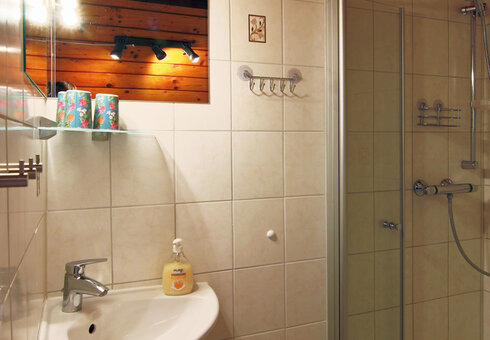 Blick in das Badezimmer