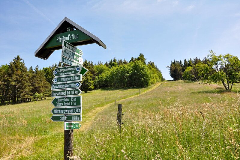 Wanderwegweiser bei Oberweißbach