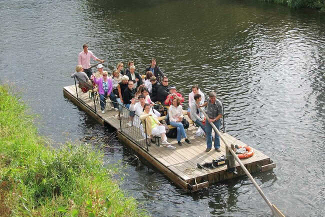 Flößen auf der Saale