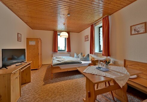 Blick in ein Gästezimmer