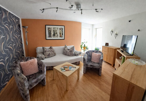Blick in das Wohnzimmer