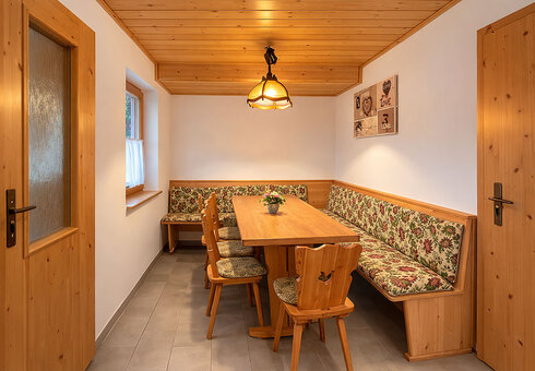 Blick in eine Finnhütte